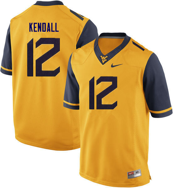 NCAA Men's Austin Kendall West Virginia Mountaineers Gold #10 Nike Stitched Football College Authentic Jersey GV23D05RQ